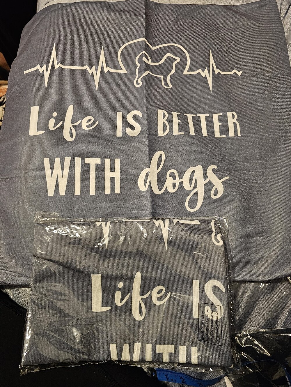 Life Is Better With Dogs Gray Pillow Cover 17x17 One Per Pack